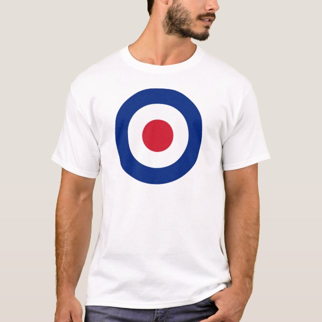 T-shirt Chemise MOD bleu rouge et blanc (Devant)
