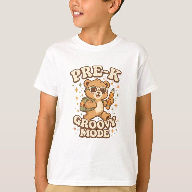 T-shirt Chemise Mode Groovy Pré-Maternelle (Devant)