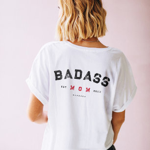 T-shirt Chemise moderne BADASS MOM Single Strong Maman Fem