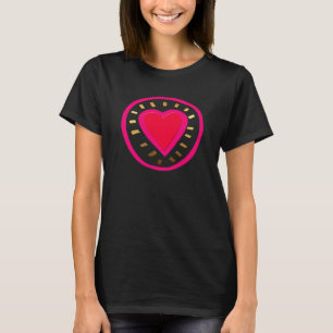 T-shirt Chemise moderne de femmes de couleur de coeur de
