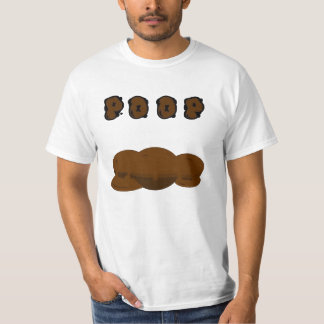 T-shirt Chemise moite de dunette de Pooprints