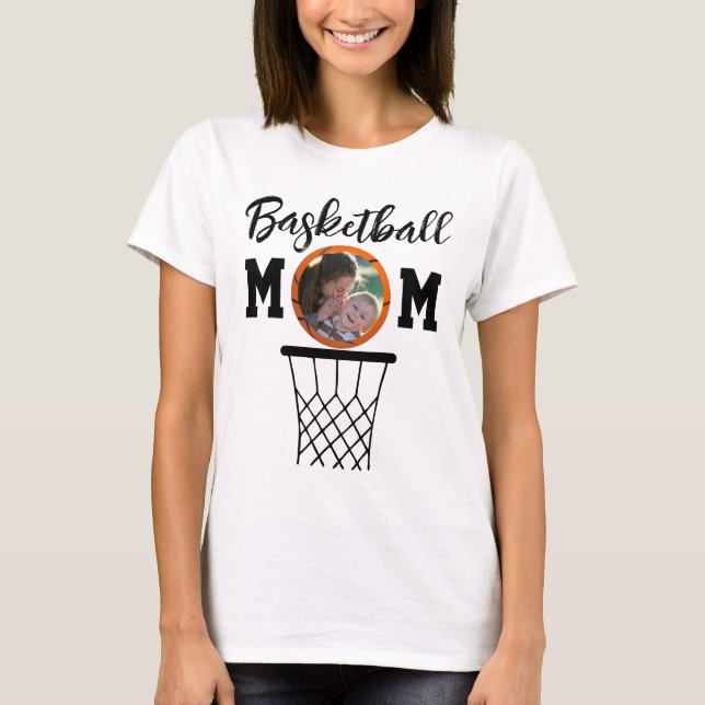 T-shirt Chemise MOM de basket-ball avec photo (Devant)