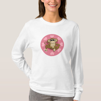 T-shirt Chemise Monkey Me Pink Love