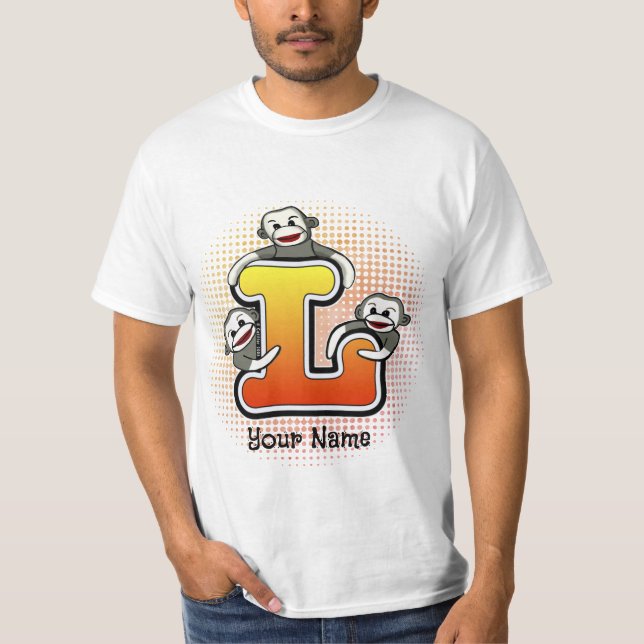 T-shirt Chemise Monogramme L Singe Chaussette (Devant)