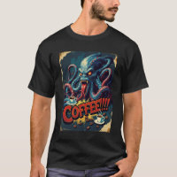 Chemise Monster Cthulhu Coffee | Horreur Humour Te