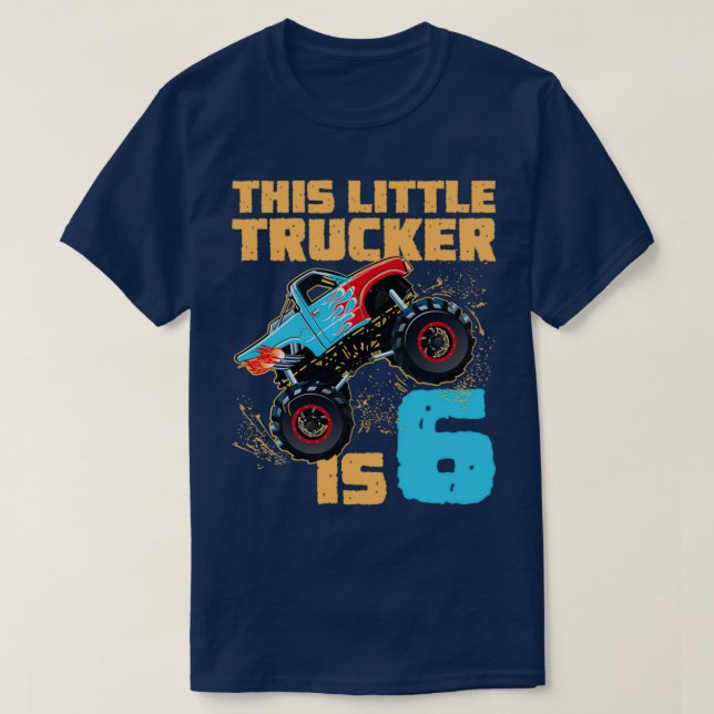 T-shirt Chemise Monster Truck 6e anniversaire (Design devant)