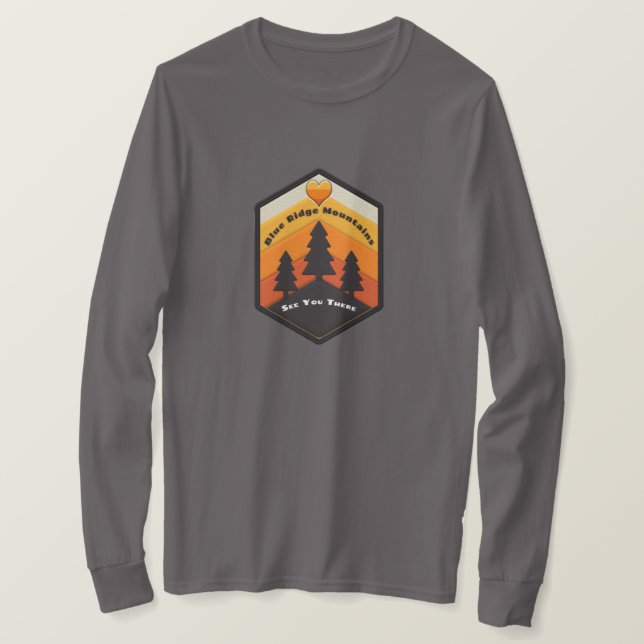 T-shirt Chemise Montagnes Blue Ridge (Design devant)