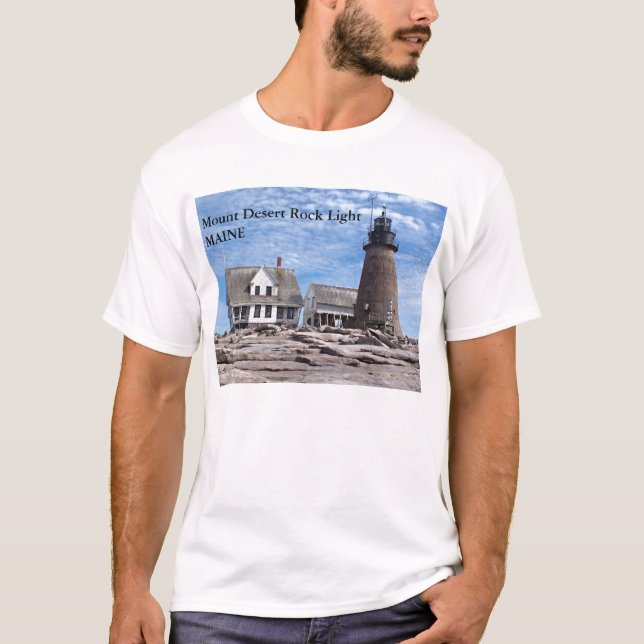 T-shirt Chemise Mount Desert Rock Light, Maine (Devant)