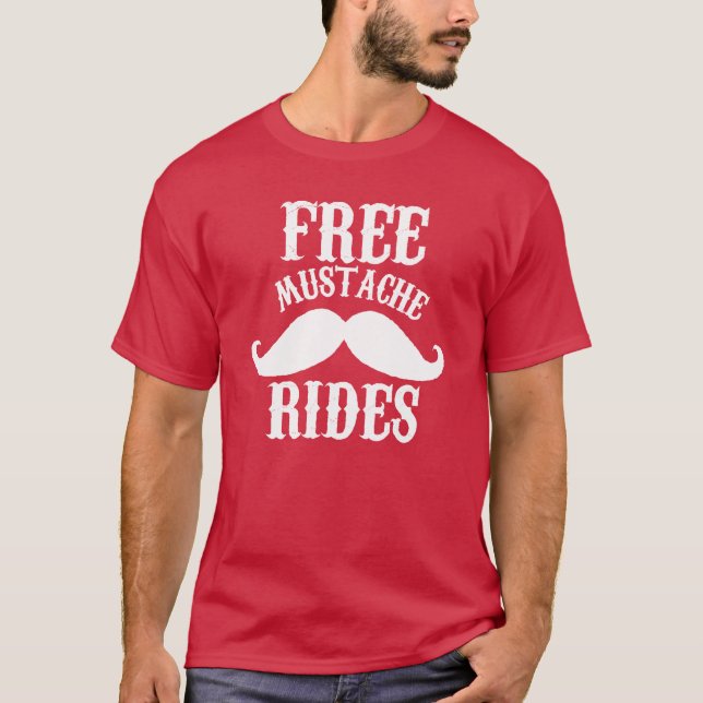T-shirt Chemise moustache gratuite (Devant)