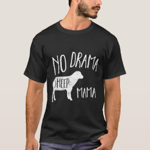 T-shirt Chemise mouton drôle Pas de drame Mama Sheep