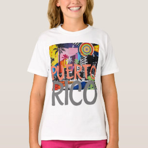 T-shirt Chemise murale de Cool de Porto Rico, 3 fillette