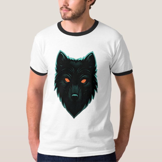 T-shirt Chemise Mystique Loup Néon (Devant)