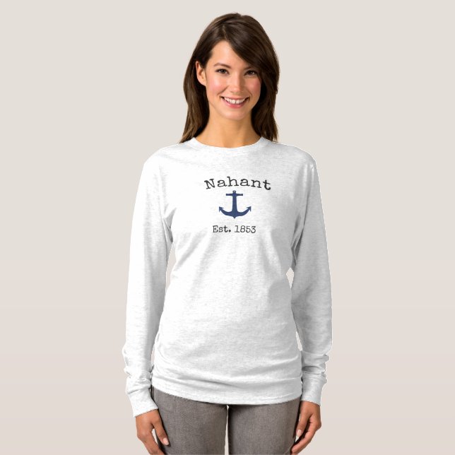 T-shirt Chemise Nahant Massachusetts pour femmes (Devant entier)