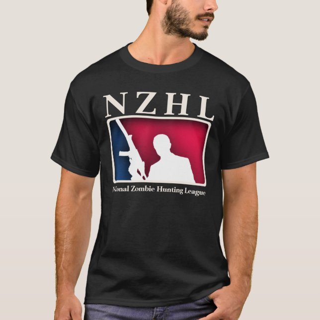 T-shirt Chemise nationale de ligue de chasse de zombi (Devant)