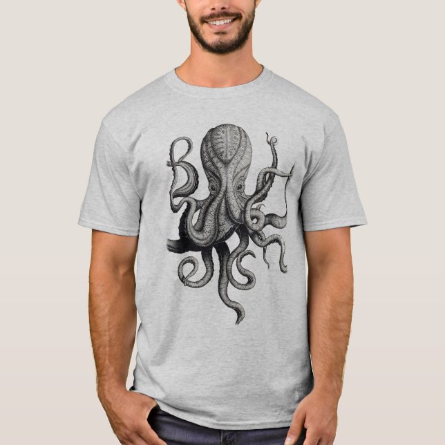 T-shirt Chemise nautique du poulpe des hommes (Devant)