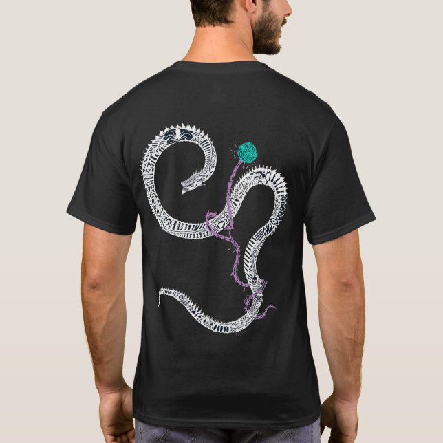 T-shirt Chemise négative d'hydre et de serpent (Dos)