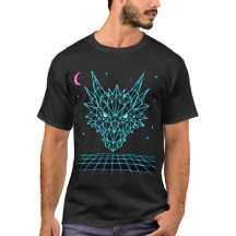 Chemise Neon Dragon Synthwave – Retro Fire Beast T