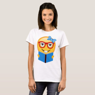 T-shirt Chemise nerd de rat de bibliothèque d'Emoji