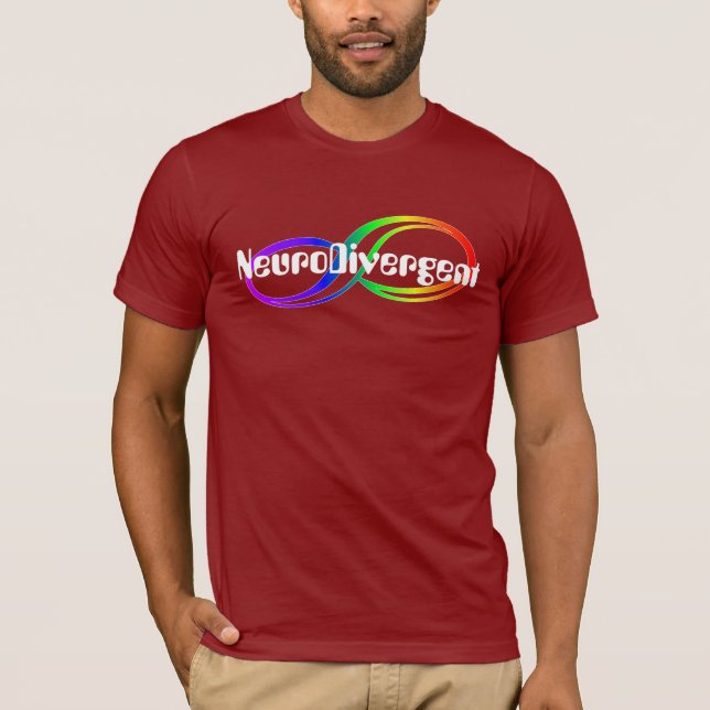 T-shirt Chemise NeuroDivergent Rainbow Infinity (Devant)