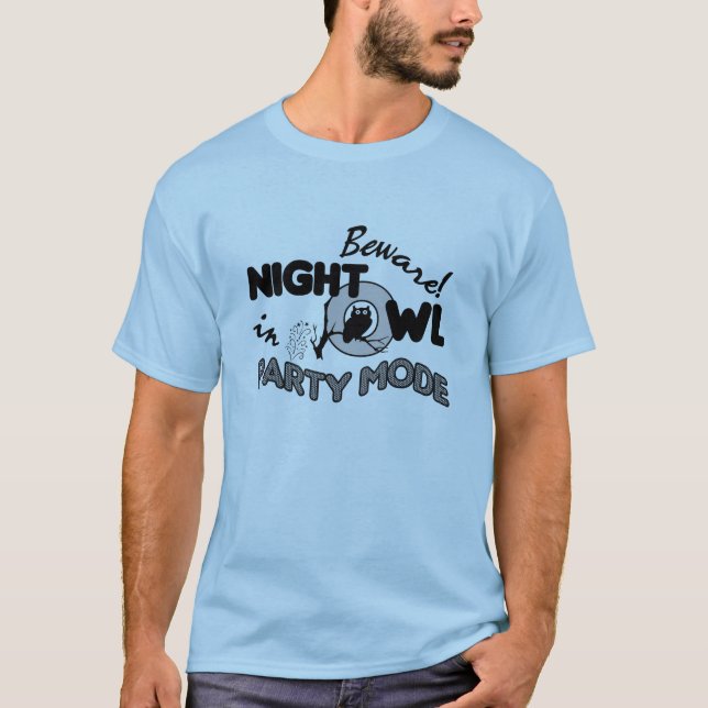 T-shirt Chemise Night Owl - choisir style & couleur (Devant)