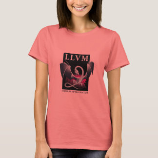 T-shirt Chemise noir/blanc pour femmes LLVM - Logo avant