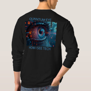 T-shirt chemise noire à manches longues pour hommes Quantu