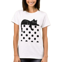 Chemise noire à pois