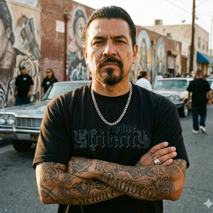 T-shirt Chemise noire Chicano Firme 