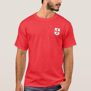 T-shirt Chemise noire de bouclier d'ensemble de Templar de