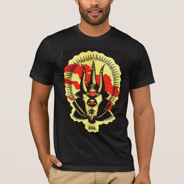 T-shirt chemise noire de chèvre (Devant)