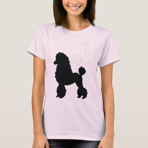 T-shirt Chemise noire de jupe de caniche