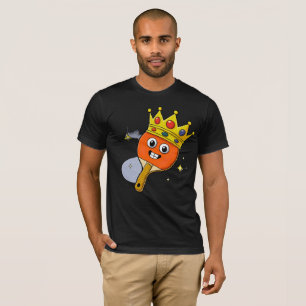 T-shirt Chemise noire de ping-pong à manche courte avec ra