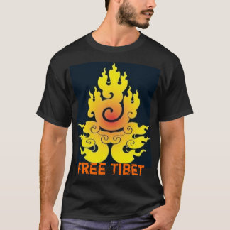 T-shirt Chemise noire libre du Thibet