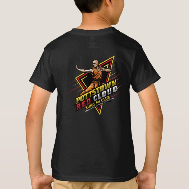 T-shirt Chemise noire Pottstown Red Cloud Kung Fu Club Enf (Dos)