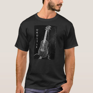 T-shirt chemise noire ukulele