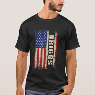T-shirt Chemise Nom de Famille BRIGGS BRIGGS Nom Drapeau A