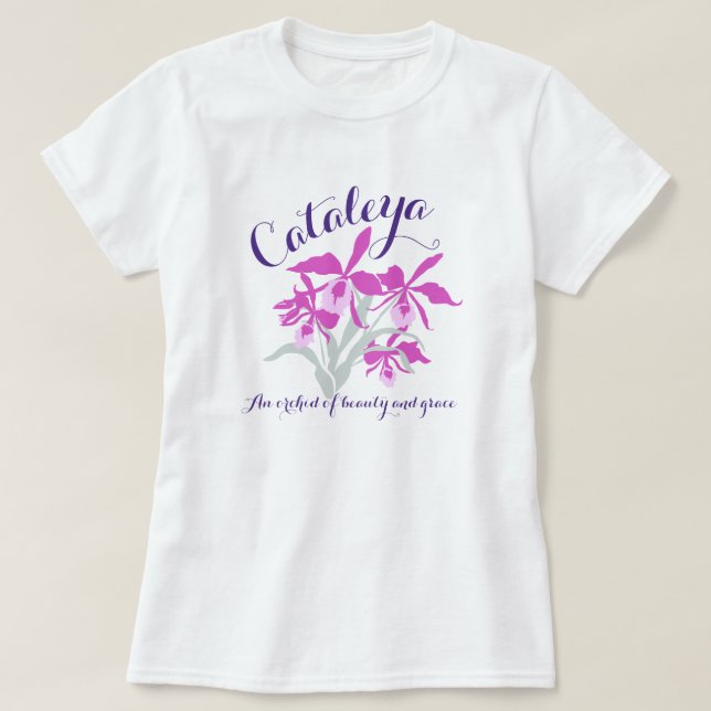 T-shirt Chemise nommée d'orchidée de signification des (Design devant)