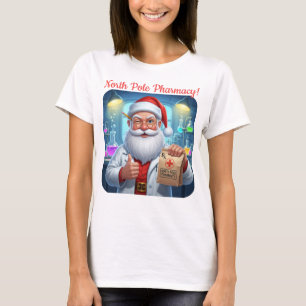 T-shirt Chemise Nord Pôle Nord - Père Noël Personnalisé
