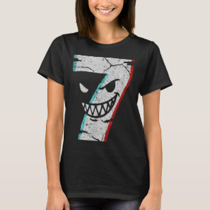 T-shirt Chemise Numéro 7 Évil - 7 a Mangé 9 Blague 67 Mème