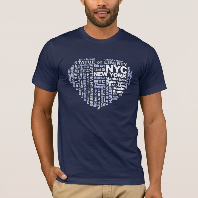 T-shirt Chemise NYC - choisir style & couleur (Devant)
