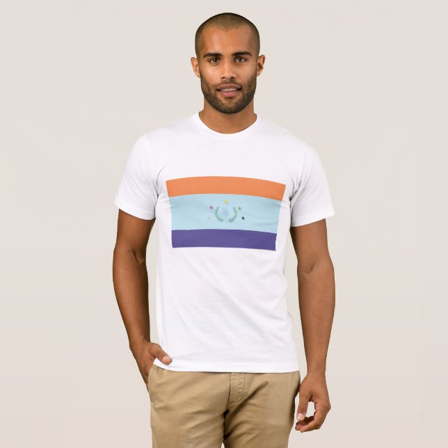T-shirt Chemise officielle de drapeau de Pantasian avec la (Devant entier)