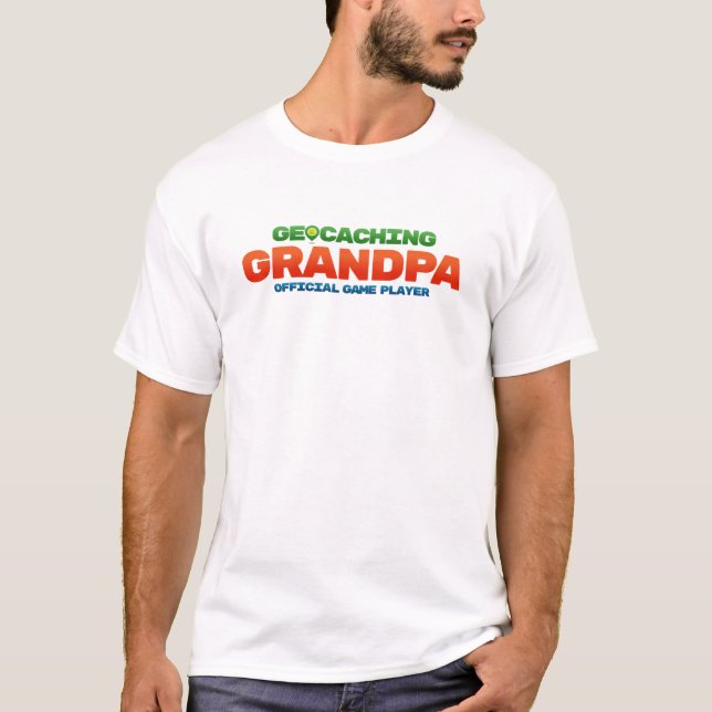 T-shirt Chemise officielle de grand-papa de Geocaching (Devant)