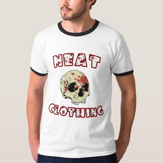 T-shirt Chemise ordonnée de sonnerie de crâne (Devant)