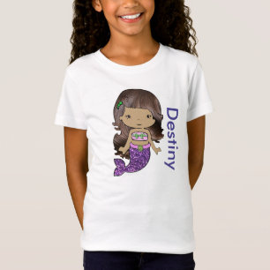 T-Shirt Chemise organique personnalisée de filles de