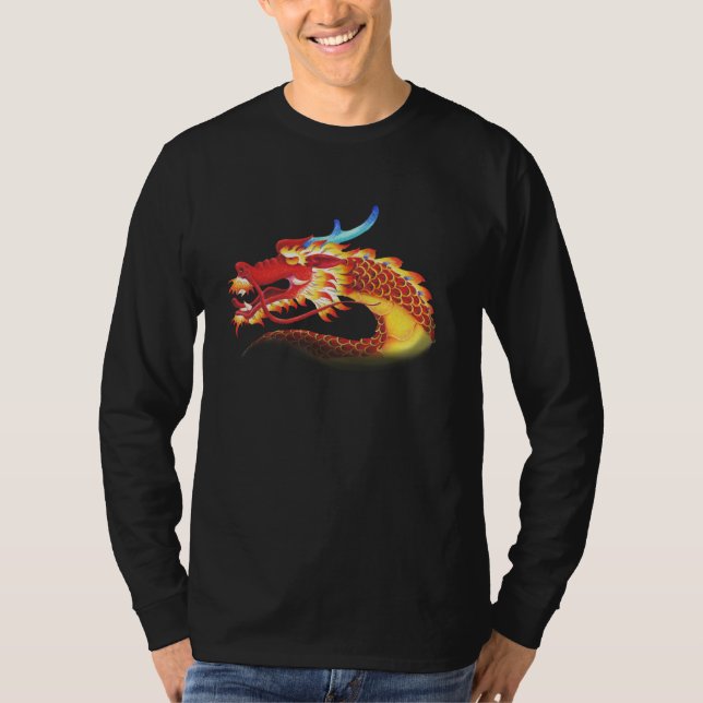 T-shirt Chemise orientale de dragon (Devant)
