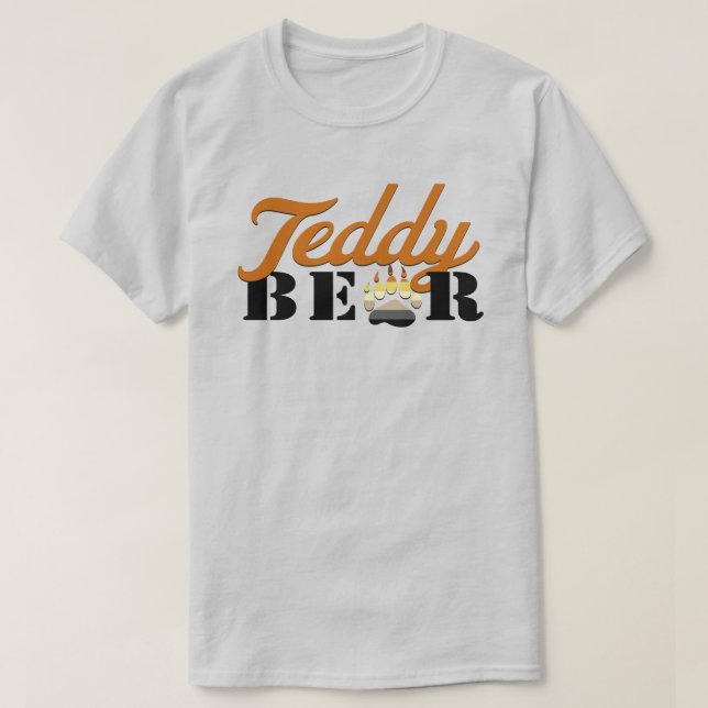 T-shirt Chemise Ours en Peluche - Clair (Design devant)