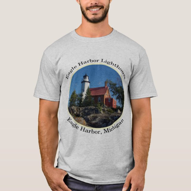 T-shirt Chemise ovale Eagle Harbour Lighthouse (Devant)