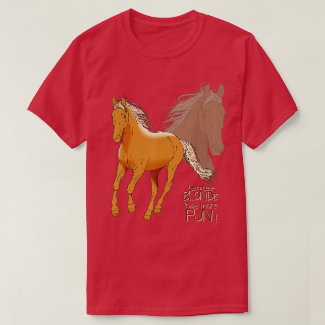 T-shirt Chemise Palomino Horse T - Parce Que Blonde Ont Pl (Design devant)
