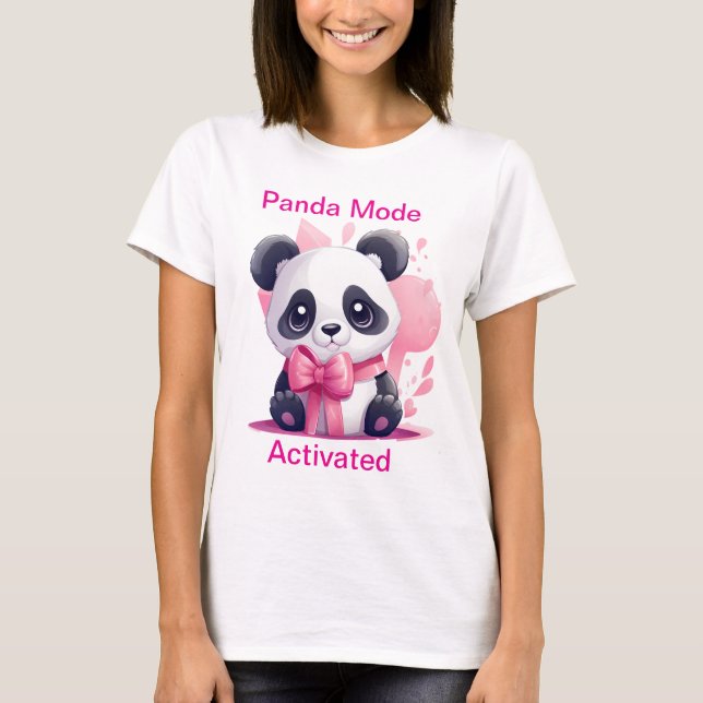 T-shirt Chemise Panda amusante pour les femmes - Mode Pand (Devant)