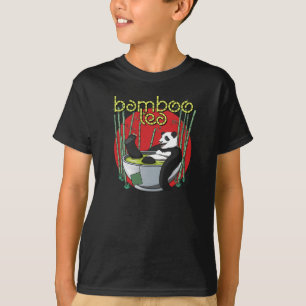 T-shirt Chemise Panda Buveur de Thé de Bambou